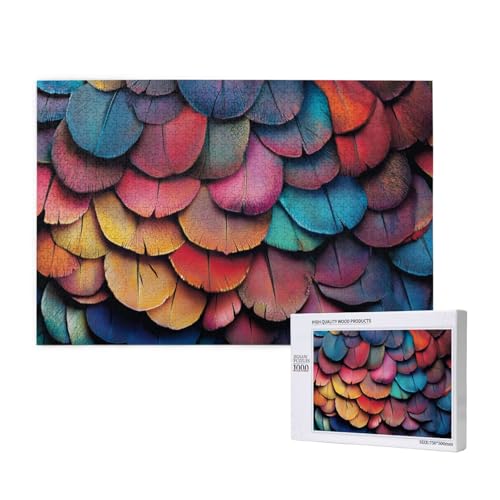 Farbe Puzzle 300 Teile Erwachsene, 5D DIY Blätter Puzzle Design für Erwachsene und Kinder ab 5 Jahren, HD Farbe Puzzel mit Geschenkbox Verpackung for Zimmer Deko Wohnzimmer, Geschenke für Frauen -1847 von Wjffnzbz