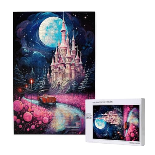 Festung Puzzle 1000 Teile Erwachsene, 5D DIY Mond Puzzle Design für Erwachsene und Kinder ab 5 Jahren, HD Farbe Puzzel mit Geschenkbox Verpackung for Zimmer Deko Wohnzimmer, Geschenke für Frauen -6689 von Wjffnzbz