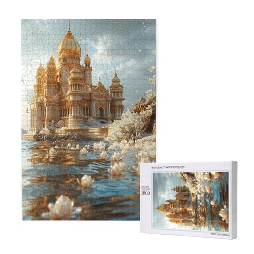 Festung Puzzle 1000 Teile Erwachsene, DIY Blume Puzzle Design für Erwachsene und Kinder ab 5 Jahren, HD Farbe Puzzel mit Geschenkbox Verpackung for Zimmer Deko Wohnzimmer, Geschenke für Frauen -7889 von Wjffnzbz