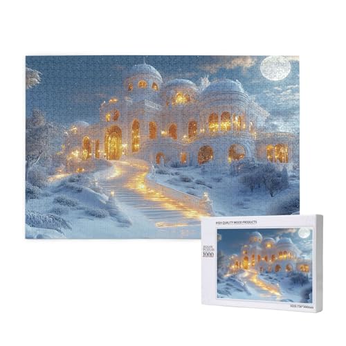 Festung Puzzle 500 Teile Erwachsene, 5D DIY Weiß Puzzle Design für Erwachsene und Kinder ab 5 Jahren, HD Farbe Puzzel mit Geschenkbox Verpackung for Zimmer Deko Wohnzimmer, Geschenke für Frauen -353 von Wjffnzbz