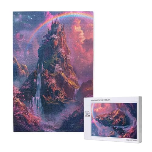 Festung Puzzle 500 Teile Erwachsene, DIY Fallen Puzzle Design für Erwachsene und Kinder ab 5 Jahren, HD Farbe Puzzel mit Geschenkbox Verpackung for Zimmer Deko Wohnzimmer, Geschenke für Frauen -9858 von Wjffnzbz