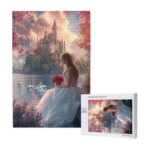 Frau Puzzle 1500 Teile Erwachsene, 5D DIY Festung Puzzle Design für Erwachsene und Kinder ab 5 Jahren, HD Farbe Puzzel mit Geschenkbox Verpackung for Zimmer Deko Wohnzimmer, Geschenke für Frauen -5660 von Wjffnzbz