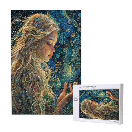 Frau Puzzle 300 Teile Erwachsene, 5D DIY Abstrakt Puzzle Design für Erwachsene und Kinder ab 5 Jahren, HD Farbe Puzzel mit Geschenkbox Verpackung for Zimmer Deko Wohnzimmer, Geschenke für Frauen -6097 von Wjffnzbz