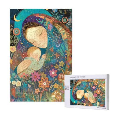 Frau Puzzle 500 Teile Erwachsene, DIY Blume Puzzle Design für Erwachsene und Kinder ab 5 Jahren, HD Farbe Puzzel mit Geschenkbox Verpackung for Wand Zimmer Deko Wohnzimmer, Geschenke für Frauen -8778 von Wjffnzbz