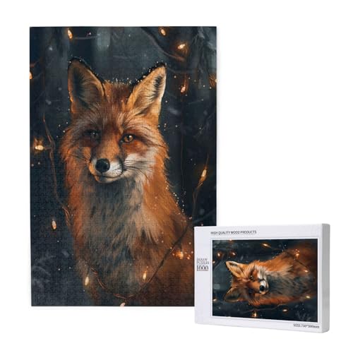 Fuchs Puzzle 300 Teile Erwachsene, DIY Kunst Puzzle Design für Erwachsene und Kinder ab 5 Jahren, HD Farbe Puzzel mit Geschenkbox Verpackung for Wand Zimmer Deko Wohnzimmer, Geschenke für Frauen -5747 von Wjffnzbz