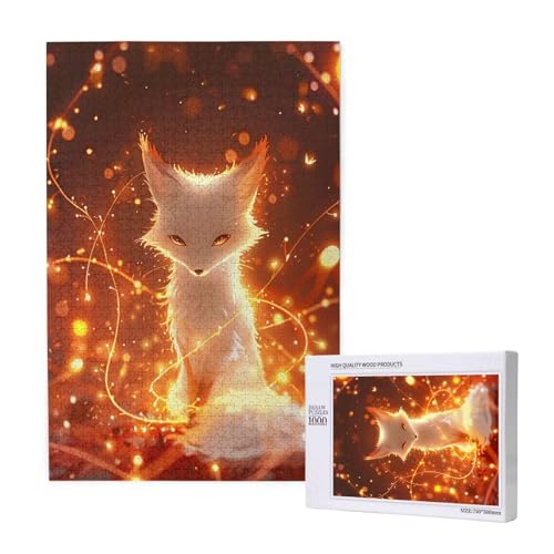 Fuchs Puzzle 500 Teile Erwachsene, DIY Fantasie Puzzle Design für Erwachsene und Kinder ab 5 Jahren, HD Farbe Puzzel mit Geschenkbox Verpackung for Zimmer Deko Wohnzimmer, Geschenke für Frauen -7143 von Wjffnzbz