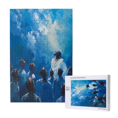 Glauben Puzzle 1000 Teile Erwachsene, DIY Jesus Puzzle Design für Erwachsene und Kinder ab 5 Jahren, HD Farbe Puzzel mit Geschenkbox Verpackung for Zimmer Deko Wohnzimmer, Geschenke für Frauen -7209 von Wjffnzbz