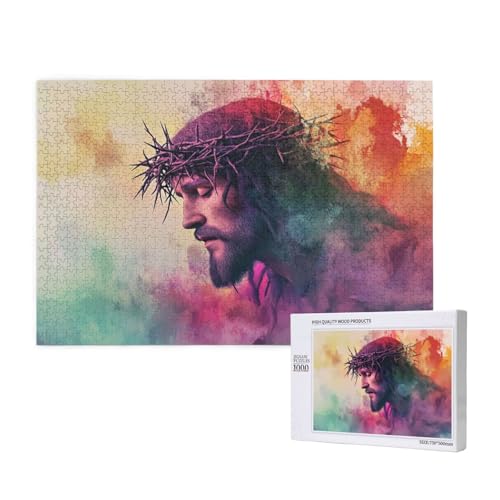 Glauben Puzzle 300 Teile Erwachsene, 5D DIY Jesus Puzzle Design für Erwachsene und Kinder ab 5 Jahren, HD Farbe Puzzel mit Geschenkbox Verpackung for Zimmer Deko Wohnzimmer, Geschenke für Frauen -2567 von Wjffnzbz