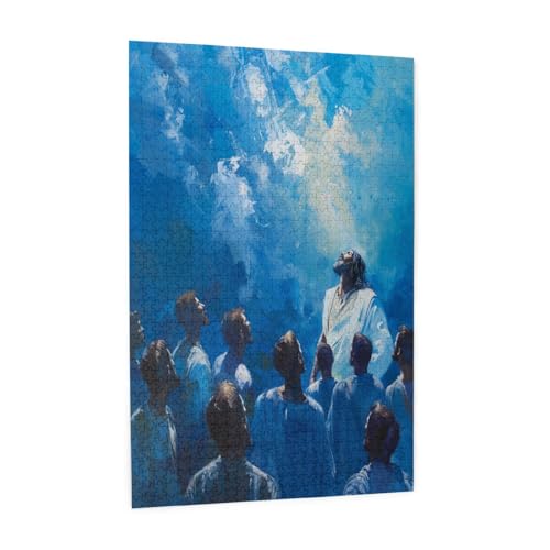 Glauben Puzzle 300 Teile Erwachsene, 5D DIY Jesus Puzzle Design für Erwachsene und Kinder ab 5 Jahren, HD Farbe Puzzel mit Geschenkbox Verpackung for Zimmer Deko Wohnzimmer, Geschenke für Frauen -7207 von Wjffnzbz