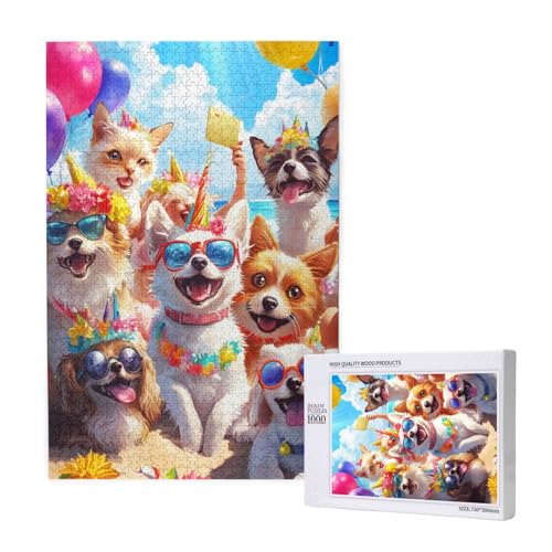 Hund Puzzle 300 Teile Erwachsene, DIY Ballon Puzzle Design für Erwachsene und Kinder ab 5 Jahren, HD Farbe Puzzel mit Geschenkbox Verpackung for Wand Zimmer Deko Wohnzimmer, Geschenke für Frauen -6602 von Wjffnzbz