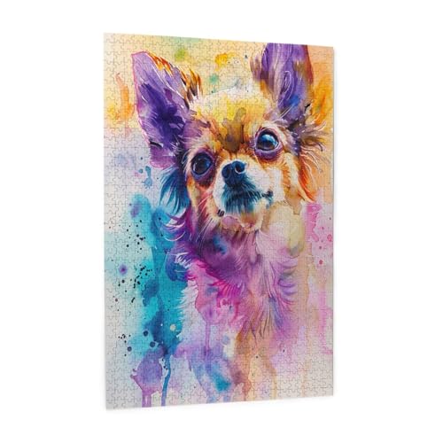 Hund Puzzle 300 Teile Erwachsene, DIY Kunst Puzzle Design für Erwachsene und Kinder ab 5 Jahren, HD Farbe Puzzel mit Geschenkbox Verpackung for Wand Zimmer Deko Wohnzimmer, Geschenke für Frauen -6497 von Wjffnzbz