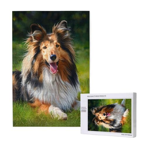 Hund Puzzle 300 Teile Erwachsene, DIY Tier Puzzle Design für Erwachsene und Kinder ab 5 Jahren, HD Farbe Puzzel mit Geschenkbox Verpackung for Wand Zimmer Deko Wohnzimmer, Geschenke für Frauen -9807 von Wjffnzbz