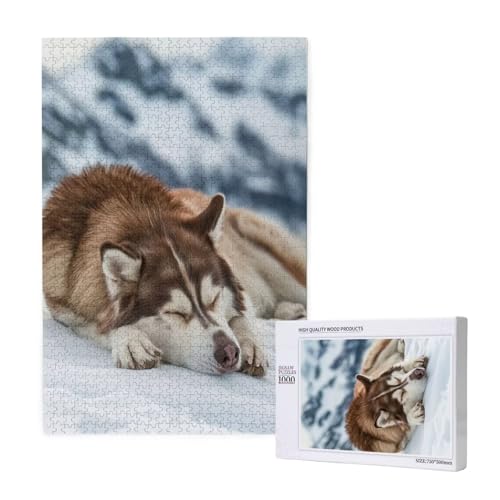 Hund Puzzle 500 Teile Erwachsene, 5D DIY Gebirge Puzzle Design für Erwachsene und Kinder ab 5 Jahren, HD Farbe Puzzel mit Geschenkbox Verpackung for Zimmer Deko Wohnzimmer, Geschenke für Frauen -8343 von Wjffnzbz