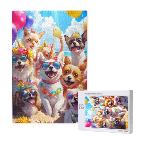 Hund Puzzle 500 Teile Erwachsene, DIY Ballon Puzzle Design für Erwachsene und Kinder ab 5 Jahren, HD Farbe Puzzel mit Geschenkbox Verpackung for Wand Zimmer Deko Wohnzimmer, Geschenke für Frauen -6603 von Wjffnzbz