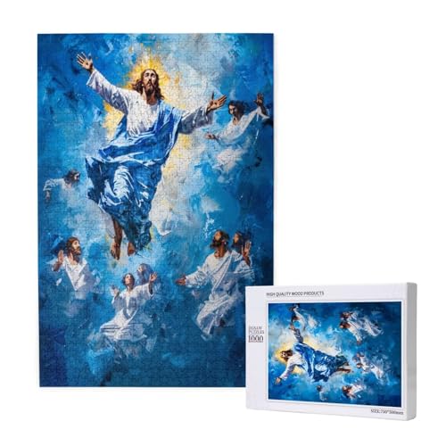 Jesus Puzzle 300 Teile Erwachsene, DIY Religion Puzzle Design für Erwachsene und Kinder ab 5 Jahren, HD Farbe Puzzel mit Geschenkbox Verpackung for Zimmer Deko Wohnzimmer, Geschenke für Frauen -7202 von Wjffnzbz