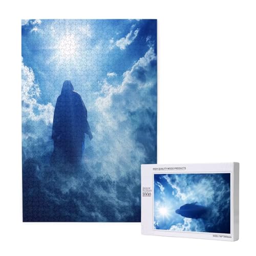 Jesus Puzzle 300 Teile Erwachsene, Sonnenlicht Puzzle Design für Erwachsene und Kinder ab 5 Jahren, HD Farbe Puzzel mit Geschenkbox Verpackung for Zimmer Deko Wohnzimmer, Geschenke für Frauen -7212 von Wjffnzbz