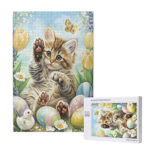 Katze Puzzle 500 Teile Erwachsene, DIY Tulpe Puzzle Design für Erwachsene und Kinder ab 5 Jahren, HD Farbe Puzzel mit Geschenkbox Verpackung for Wand Zimmer Deko Wohnzimmer, Geschenke für Frauen -6478 von Wjffnzbz