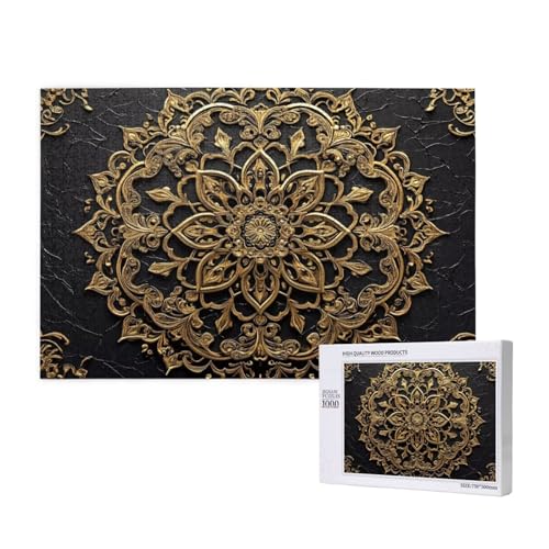 Kunst Puzzle 1500 Teile Erwachsene, DIY Mandala Puzzle Design für Erwachsene und Kinder ab 5 Jahren, HD Farbe Puzzel mit Geschenkbox Verpackung for Zimmer Deko Wohnzimmer, Geschenke für Frauen -3965 von Wjffnzbz