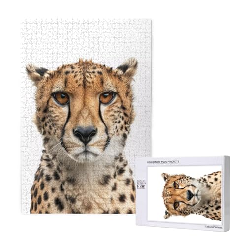 Leopard Puzzle 500 Teile Erwachsene, 5D DIY Tier Puzzle Design für Erwachsene und Kinder ab 5 Jahren, HD Farbe Puzzel mit Geschenkbox Verpackung for Zimmer Deko Wohnzimmer, Geschenke für Frauen -9473 von Wjffnzbz