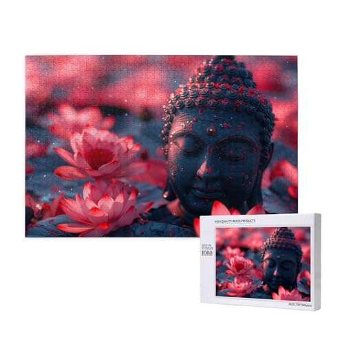 Lotus Puzzle 500 Teile Erwachsene, DIY Zen Puzzle Design für Erwachsene und Kinder ab 5 Jahren, HD Farbe Puzzel mit Geschenkbox Verpackung for Wand Zimmer Deko Wohnzimmer, Geschenke für Frauen -4103 von Wjffnzbz