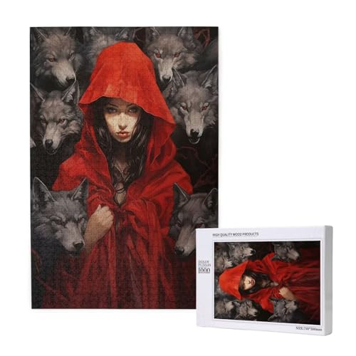 Mädchen Puzzle 1500 Teile Erwachsene, 5D DIY Wolf Puzzle Design für Erwachsene und Kinder ab 5 Jahren, HD Farbe Puzzel mit Geschenkbox Verpackung for Zimmer Deko Wohnzimmer, Geschenke für Frauen -5850 von Wjffnzbz