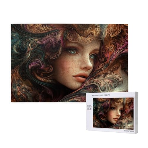 Mädchen Puzzle 300 Teile Erwachsene, 5D DIY Kunst Puzzle Design für Erwachsene und Kinder ab 5 Jahren, HD Farbe Puzzel mit Geschenkbox Verpackung for Zimmer Deko Wohnzimmer, Geschenke für Frauen -3597 von Wjffnzbz