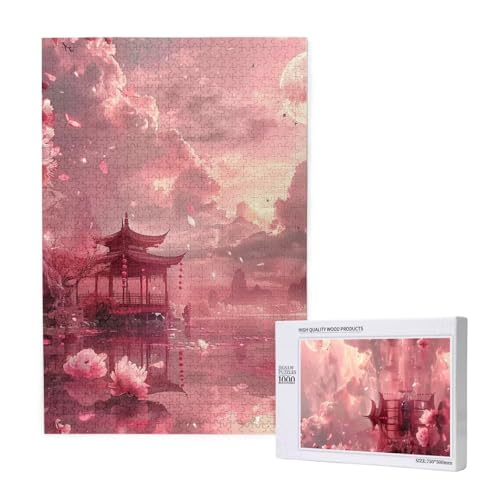 Pavillon Puzzle 300 Teile Erwachsene, DIY Blume Puzzle Design für Erwachsene und Kinder ab 5 Jahren, HD Farbe Puzzel mit Geschenkbox Verpackung for Zimmer Deko Wohnzimmer, Geschenke für Frauen -9487 von Wjffnzbz