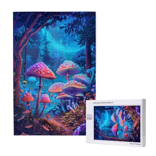 Pilz Puzzle 500 Teile Erwachsene, DIY Wald Puzzle Design für Erwachsene und Kinder ab 5 Jahren, HD Farbe Puzzel mit Geschenkbox Verpackung for Wand Zimmer Deko Wohnzimmer, Geschenke für Frauen -9053 von Wjffnzbz