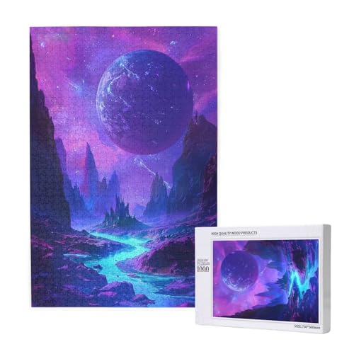 Planet Puzzle 500 Teile Erwachsene, DIY Fantasie Puzzle Design für Erwachsene und Kinder ab 5 Jahren, HD Farbe Puzzel mit Geschenkbox Verpackung for Zimmer Deko Wohnzimmer, Geschenke für Frauen -9368 von Wjffnzbz