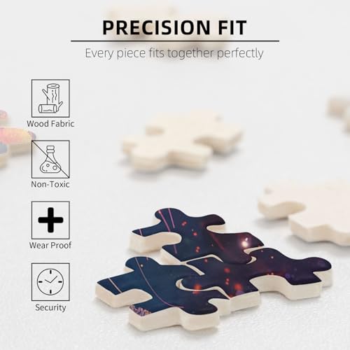 Qualle Puzzle 1000 Teile Erwachsene, DIY Fantasie Puzzle Design für Erwachsene und Kinder ab 5 Jahren, HD Farbe Puzzel mit Geschenkbox Verpackung for Zimmer Deko Wohnzimmer, Geschenke für Frauen -6859 von Wjffnzbz