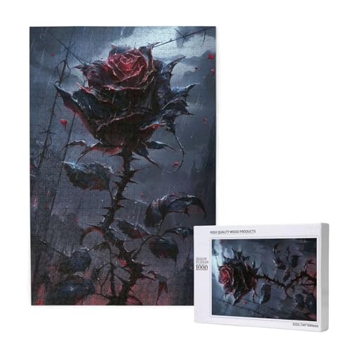 Rose Puzzle 1000 Teile Erwachsene, DIY Kunst Puzzle Design für Erwachsene und Kinder ab 5 Jahren, HD Farbe Puzzel mit Geschenkbox Verpackung for Wand Zimmer Deko Wohnzimmer, Geschenke für Frauen -8994 von Wjffnzbz