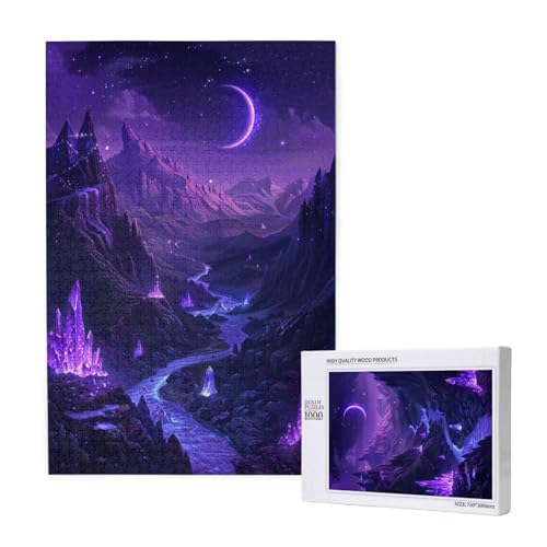 Schlucht Puzzle 1500 Teile Erwachsene, DIY Mond Puzzle Design für Erwachsene und Kinder ab 5 Jahren, HD Farbe Puzzel mit Geschenkbox Verpackung for Zimmer Deko Wohnzimmer, Geschenke für Frauen -9855 von Wjffnzbz