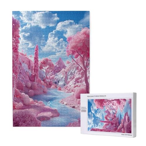 Schlucht Puzzle 300 Teile Erwachsene, 5D DIY Rosa Puzzle Design für Erwachsene und Kinder ab 5 Jahren, HD Farbe Puzzel mit Geschenkbox Verpackung for Zimmer Deko Wohnzimmer, Geschenke für Frauen -9992 von Wjffnzbz