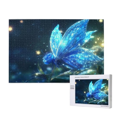 Schmetterling Puzzle 500 Teile Erwachsene, Blume Puzzle Design für Erwachsene und Kinder ab 5 Jahren, HD Farbe Puzzel mit Geschenkbox Verpackung for Zimmer Deko Wohnzimmer, Geschenke für Frauen -3528 von Wjffnzbz