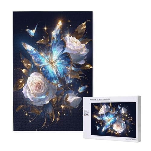 Schmetterling Puzzle 500 Teile Erwachsene, Blume Puzzle Design für Erwachsene und Kinder ab 5 Jahren, HD Farbe Puzzel mit Geschenkbox Verpackung for Zimmer Deko Wohnzimmer, Geschenke für Frauen -8588 von Wjffnzbz