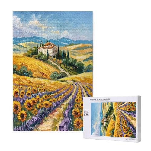 Sonnenblume Puzzle 300 Teile Erwachsene, Blume Puzzle Design für Erwachsene und Kinder ab 5 Jahren, HD Farbe Puzzel mit Geschenkbox Verpackung for Zimmer Deko Wohnzimmer, Geschenke für Frauen -8847 von Wjffnzbz