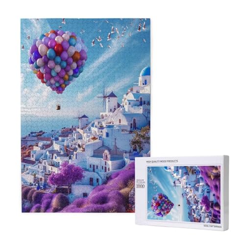 Stadt Puzzle 300 Teile Erwachsene, 5D DIY Ballon Puzzle Design für Erwachsene und Kinder ab 5 Jahren, HD Farbe Puzzel mit Geschenkbox Verpackung for Zimmer Deko Wohnzimmer, Geschenke für Frauen -6252 von Wjffnzbz