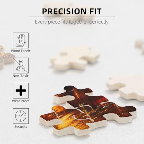 Stadt Puzzle 300 Teile Erwachsene, DIY Landschaft Puzzle Design für Erwachsene und Kinder ab 5 Jahren, HD Farbe Puzzel mit Geschenkbox Verpackung for Zimmer Deko Wohnzimmer, Geschenke für Frauen -7412 von Wjffnzbz