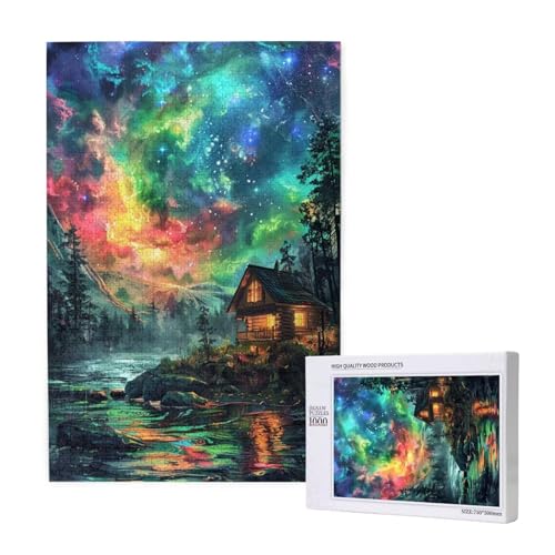 Sternenhimmel Puzzle 1000 Teile Erwachsene, Farbe Puzzle Design für Erwachsene und Kinder ab 5 Jahren, Farbe Puzzel mit Geschenkbox Verpackung for Zimmer Deko Wohnzimmer, Geschenke für Frauen -9444 von Wjffnzbz