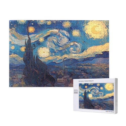 Sternenhimmel Puzzle 500 Teile Erwachsene, Kunst Puzzle Design für Erwachsene und Kinder ab 5 Jahren, HD Farbe Puzzel mit Geschenkbox Verpackung for Zimmer Deko Wohnzimmer, Geschenke für Frauen -4043 von Wjffnzbz