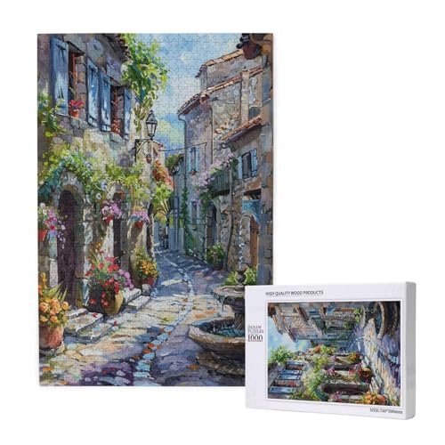 Straße Puzzle 300 Teile Erwachsene, 5D DIY Blume Puzzle Design für Erwachsene und Kinder ab 5 Jahren, HD Farbe Puzzel mit Geschenkbox Verpackung for Zimmer Deko Wohnzimmer, Geschenke für Frauen -9537 von Wjffnzbz