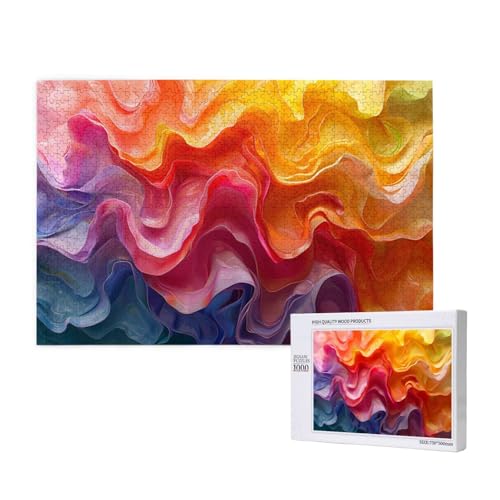 Streifen Puzzle 500 Teile Erwachsene, DIY Farbe Puzzle Design für Erwachsene und Kinder ab 5 Jahren, HD Farbe Puzzel mit Geschenkbox Verpackung for Zimmer Deko Wohnzimmer, Geschenke für Frauen -1418 von Wjffnzbz