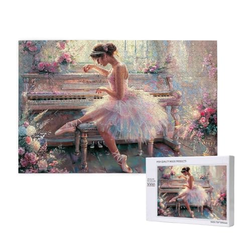 Tänzer Puzzle 1500 Teile Erwachsene, DIY Klavier Puzzle Design für Erwachsene und Kinder ab 5 Jahren, HD Farbe Puzzel mit Geschenkbox Verpackung for Zimmer Deko Wohnzimmer, Geschenke für Frauen -690 von Wjffnzbz