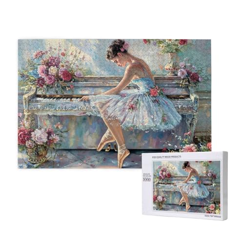 Tänzer Puzzle 1500 Teile Erwachsene, DIY Klavier Puzzle Design für Erwachsene und Kinder ab 5 Jahren, HD Farbe Puzzel mit Geschenkbox Verpackung for Zimmer Deko Wohnzimmer, Geschenke für Frauen -4005 von Wjffnzbz