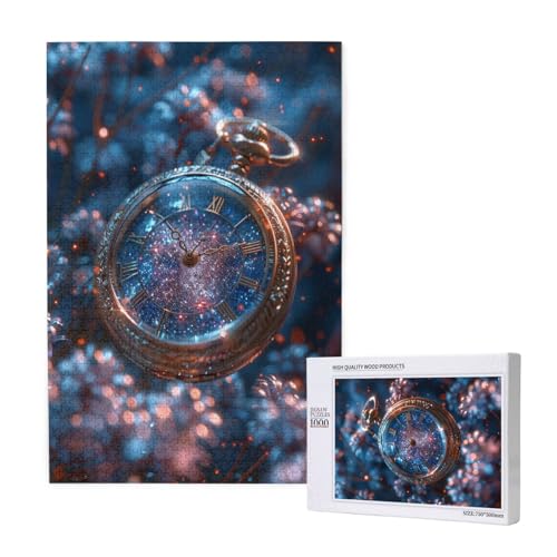 Taschenuhr Puzzle 500 Teile Erwachsene, DIY Juwel Puzzle Design für Erwachsene und Kinder ab 5 Jahren, HD Farbe Puzzel mit Geschenkbox Verpackung for Zimmer Deko Wohnzimmer, Geschenke für Frauen -6048 von Wjffnzbz