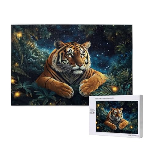 Tiger Puzzle 300 Teile Erwachsene, DIY Tier Puzzle Design für Erwachsene und Kinder ab 5 Jahren, HD Farbe Puzzel mit Geschenkbox Verpackung for Wand Zimmer Deko Wohnzimmer, Geschenke für Frauen -4902 von Wjffnzbz