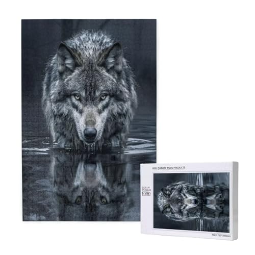 Wolf Puzzle 500 Teile Erwachsene, DIY Tier Puzzle Design für Erwachsene und Kinder ab 5 Jahren, HD Farbe Puzzel mit Geschenkbox Verpackung for Wand Zimmer Deko Wohnzimmer, Geschenke für Frauen -9943 von Wjffnzbz