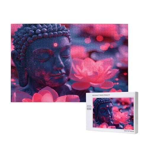 Zen Puzzle 1000 Teile Erwachsene, DIY Lotus Puzzle Design für Erwachsene und Kinder ab 5 Jahren, HD Farbe Puzzel mit Geschenkbox Verpackung for Wand Zimmer Deko Wohnzimmer, Geschenke für Frauen -4099 von Wjffnzbz