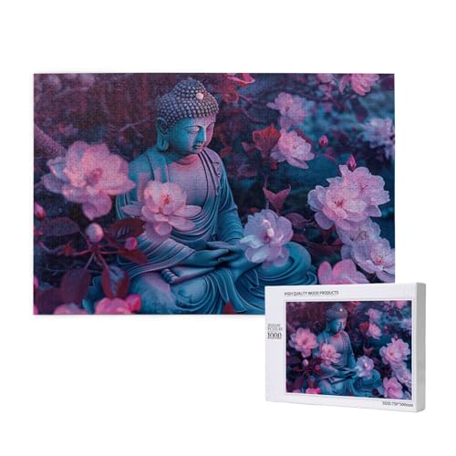 Zen Puzzle 1000 Teile Erwachsene, DIY Lotus Puzzle Design für Erwachsene und Kinder ab 5 Jahren, HD Farbe Puzzel mit Geschenkbox Verpackung for Wand Zimmer Deko Wohnzimmer, Geschenke für Frauen -624 von Wjffnzbz