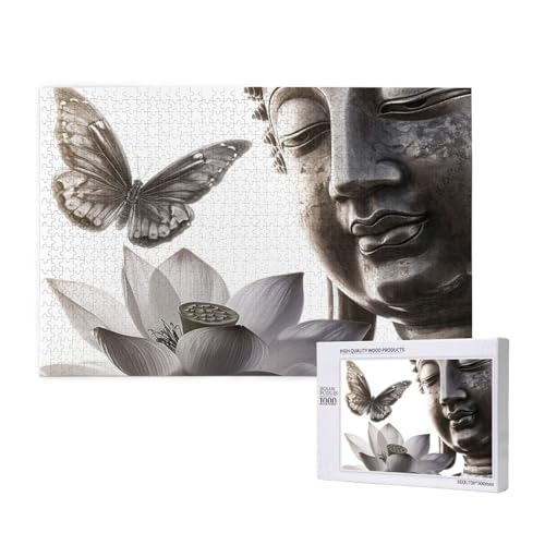 Zen Puzzle 1500 Teile Erwachsene, DIY Lotus Puzzle Design für Erwachsene und Kinder ab 5 Jahren, HD Farbe Puzzel mit Geschenkbox Verpackung for Wand Zimmer Deko Wohnzimmer, Geschenke für Frauen -1275 von Wjffnzbz